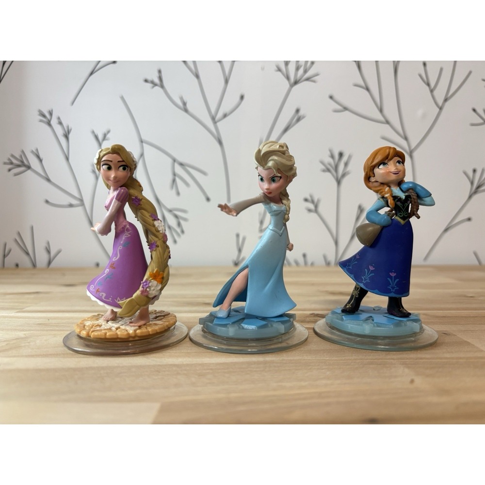Disney‎ Infinity Frozen Elsa & Anna Tangled Rapunzel Figures Lot